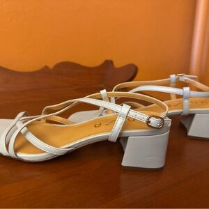 Unisa Baby Blue Strappy Block Heel Sandals